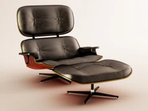 eames  lounge chair   ottoman 3D Model