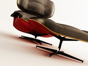 eames  lounge chair   ottoman 3Dモデル
