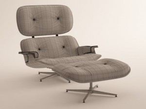 eames  lounge chair   ottoman 3Dモデル
