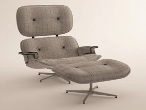 eames  lounge chair   ottoman 3D Model