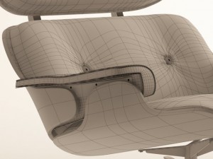 eames  lounge chair   ottoman 3Dモデル