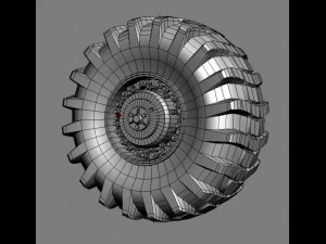 lastik diskli tekerlek 3D Model