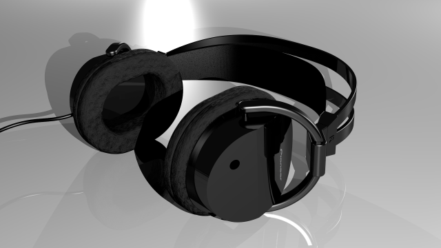 pioneer headphones Model 3D .c4d .max .obj .3ds .fbx .stl .blend