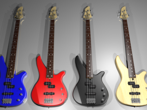 yamaha rbx 170 4 string electric bass 3D Model