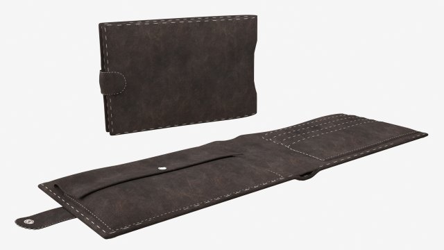 leather wallet Modèle 3D .c4d .max .obj .3ds .fbx .stl .blend 