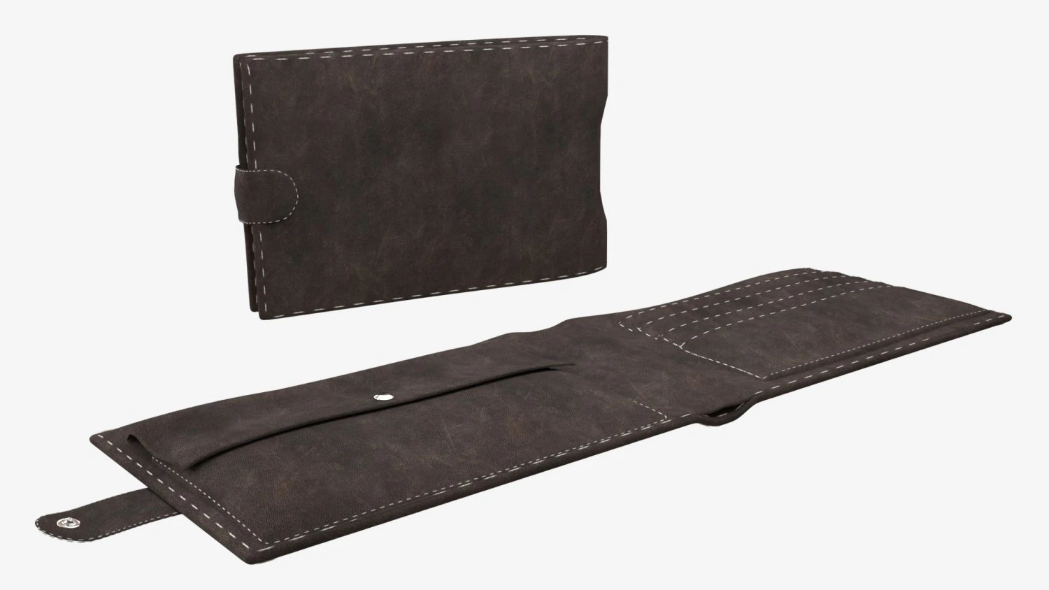 leather wallet 3D Model .c4d .max .obj .3ds .fbx .stl .blend 