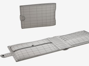 leather wallet Modèle 3D