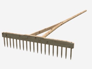 wooden rake 3D Model