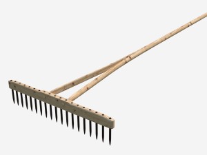 wooden rake Model 3D