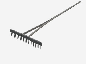 wooden rake Model 3D