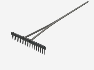 wooden rake Model 3D