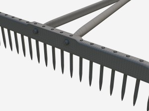 wooden rake Model 3D