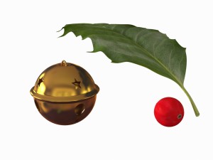 christmas jingle bell branch Modelo 3D
