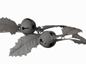 christmas jingle bell branch Modelo 3D