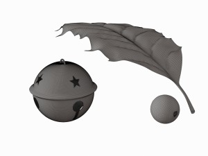 christmas jingle bell branch Modelo 3D