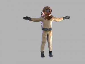 retro diver Model 3D