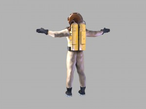 retro diver 3D Model
