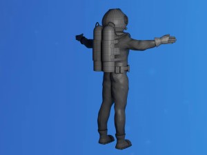 retro diver 3D Model