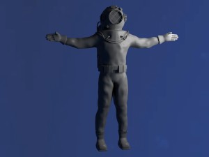 retro diver 3D Model