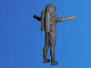 retro diver 3D Model