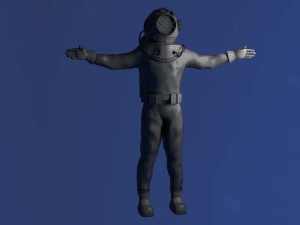 retro diver 3D Model