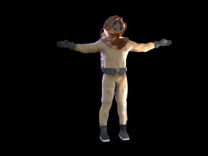 retro diver 3D Model