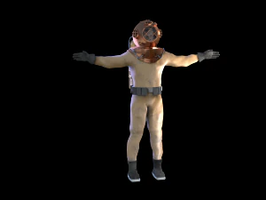 retro diver 3D Model