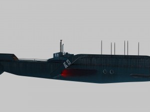 military submarine 3D मॉडल