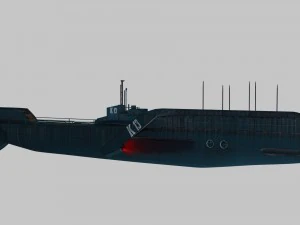 military submarine 3D Model