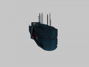 military submarine 3D मॉडल