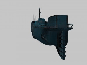 military submarine 3D मॉडल