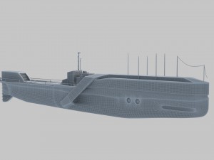 military submarine 3D मॉडल