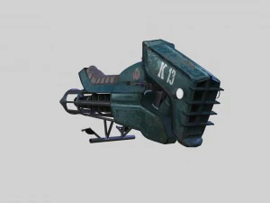 underwater scooter with diver 3D Model