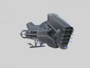 underwater scooter with diver 3D Model