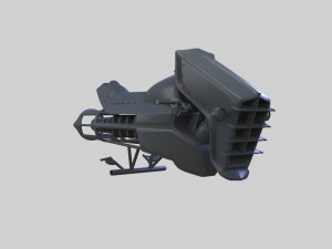 underwater scooter with diver Model 3D