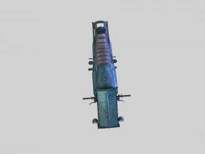 underwater scooter with diver 3D Model