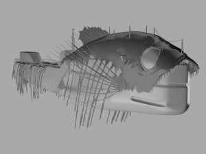 submarine camouflaged with fish skin - queen of depths 3D Model
