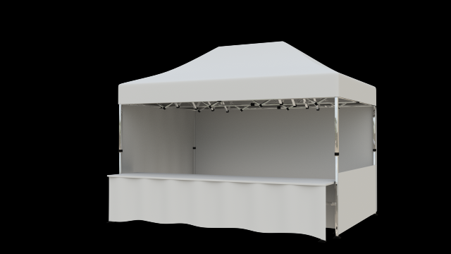 marketing tent 45x3 m 3D Model .c4d .max .obj .3ds .fbx .stl .blend