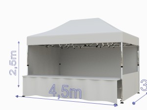 marketing tent 45x3 m 3D Model