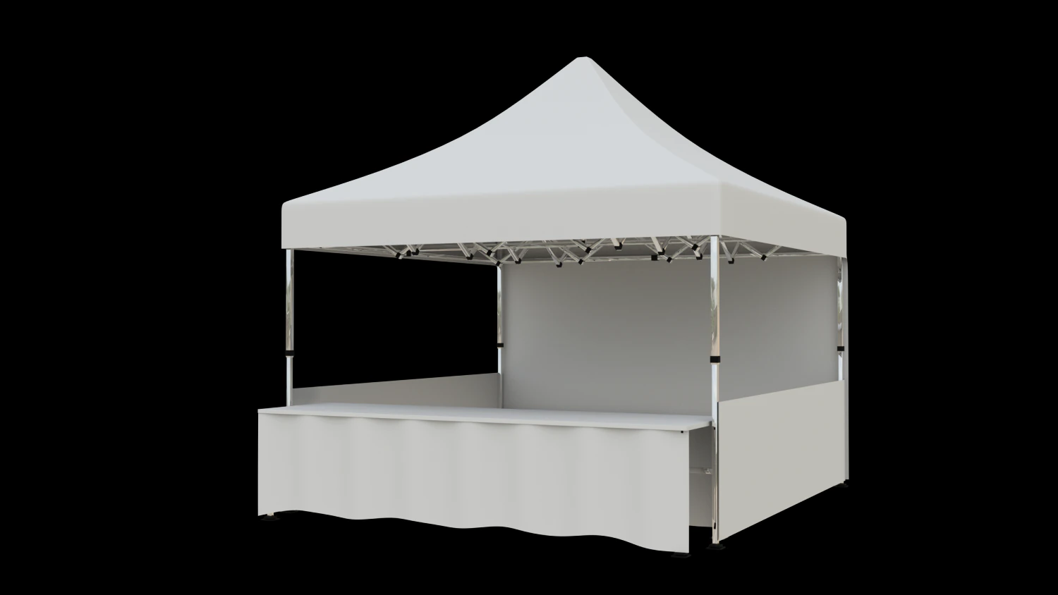 marketing tent 4x4m 3D Model .c4d .max .obj .3ds .fbx .stl .blend