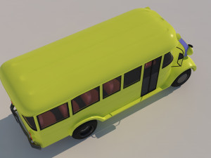 cartoon school bus 3D-Modell