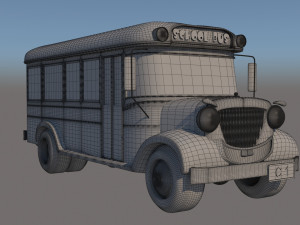 cartoon school bus 3D-Modell