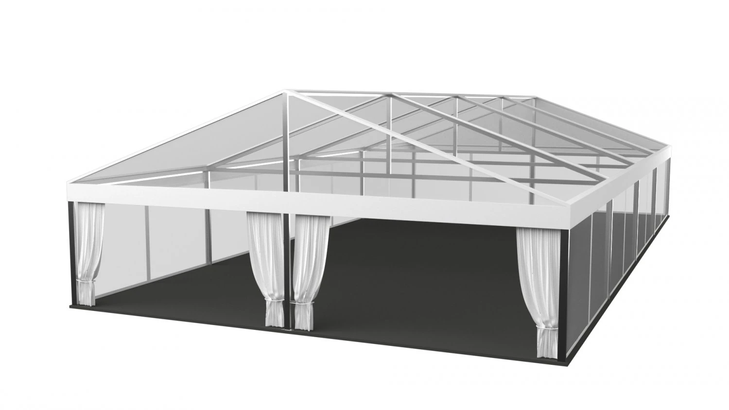 transparent marquee wedding tent 3D Model .c4d .max .obj .3ds .fbx .stl .blend 