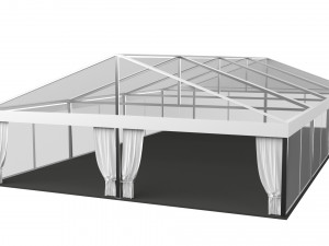 transparent marquee wedding tent Model 3D