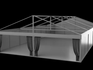 transparent marquee wedding tent 3D Model