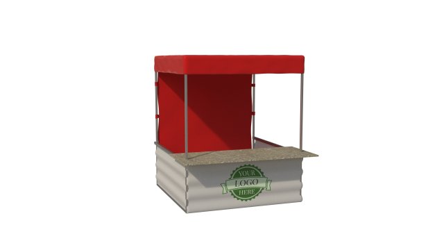 3d marketing tent - box 2x2m 3D Model .c4d .max .obj .3ds .fbx .stl .blend 