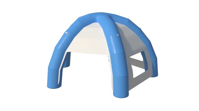 3d inflatable hemisphere tent with walls 3D Model .c4d .max .obj .3ds .fbx .stl .blend 