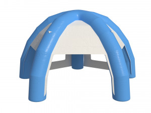3d inflatable hemisphere tent with walls 3D Model