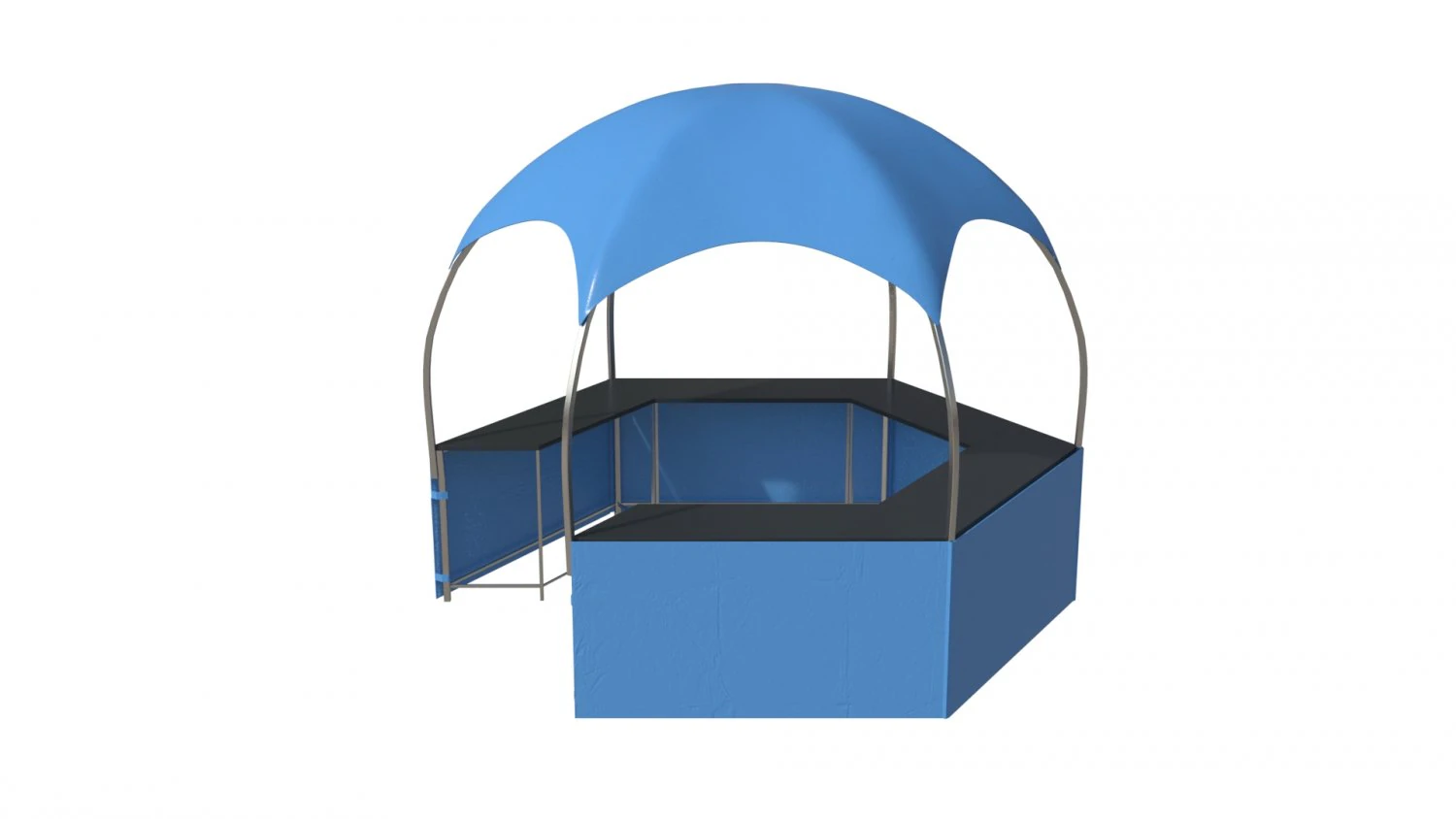 Hemisphere marketing hexagonal tent 3D Model .c4d .max .obj .3ds .fbx .stl .blend 