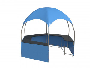 Hemisphere marketing hexagonal tent Modelo 3D